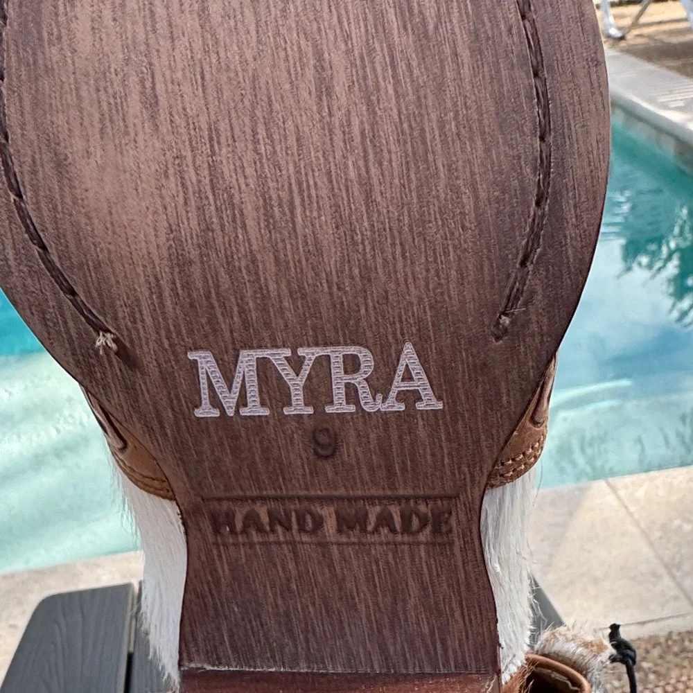 Myra Bag Brown and White Hair on Hide Ankle Boots, Brand New w/bag. - Picture 7 of 14